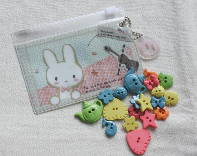 Cute Little Ziploc Bag With Buttonsset C Etsy