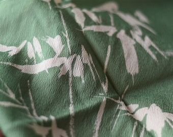 Large Furoshiki 74cm x 74cm gift wrapping cloth or furoshiki cloth-Green with bamboo leaves pattern nylon