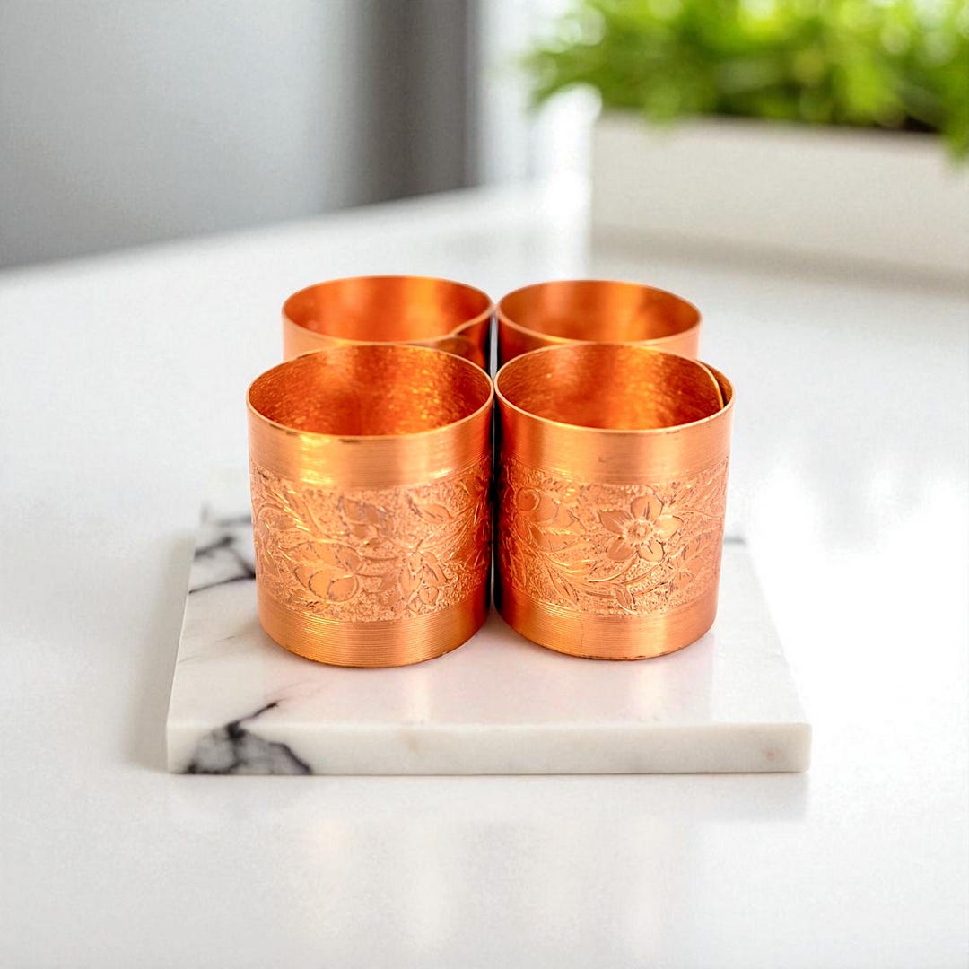 Coppercraft Rings Vintage Coppercraft Guild Napkin Rings – Set of Four - Etsy