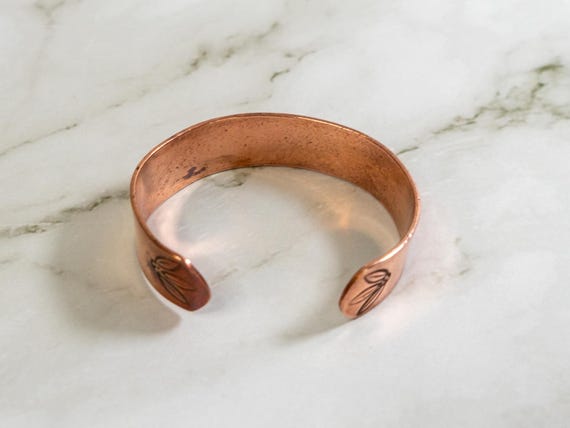 Copper Dragon Cuff Bracelet – Adjustable Engraved… - image 6