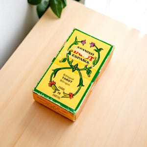 Vintage Spanish Tarot Deck by Fournier – 78 Card Bilingual Set with Original Box