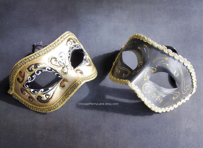 Authentic Masquerade Masks Vintage Italian Venetian Mask Etsy