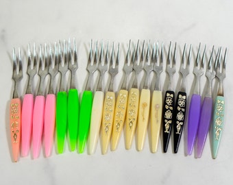 Mid Century Mini Forks | Vintage Appetizer Fork Set made in Japan