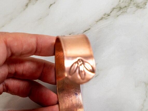 Copper Dragon Cuff Bracelet – Adjustable Engraved… - image 7