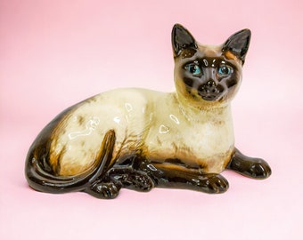 BESWICK Siamese Cat Figurine 1559  | Vinage Ceramic Porcelain | Bone China Cat