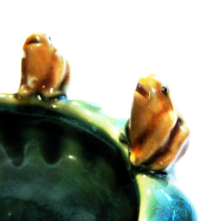 Vintage Majolica Frog Ceramic Pottery Planter / Vase Etsy