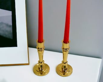 Vintage Solid Brass Candle Holders | Made in Canada Brass Candlesticks