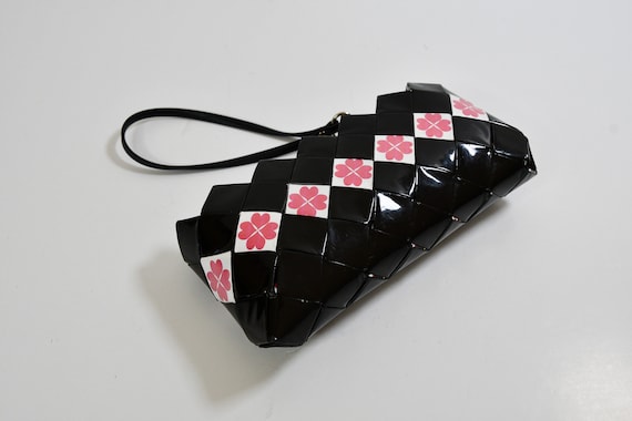 Black and Pink Candy Wrapper Coin Purse Clutch Wa… - image 3