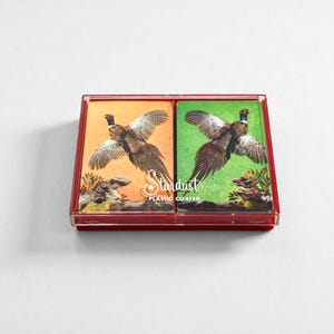 Vintage Stardust Playing Cards Set – Pheasant Design, One Deck Sealed