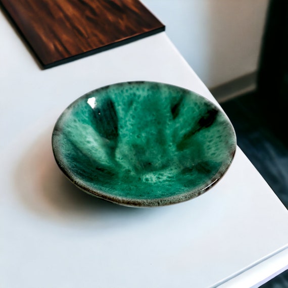 Vintage Evangeline Pottery Ring Dish Small Mid Cent… Gem