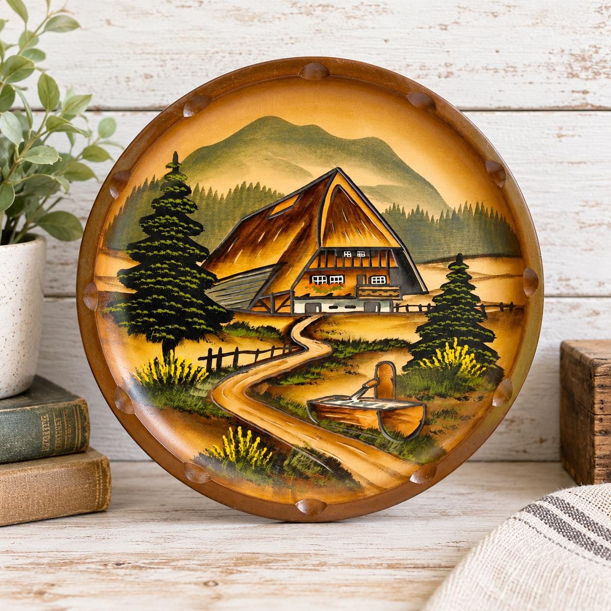 Hand Painted Wood German Plates - Etsy