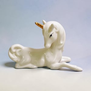 Porcelain Unicorn Figurine - Etsy
