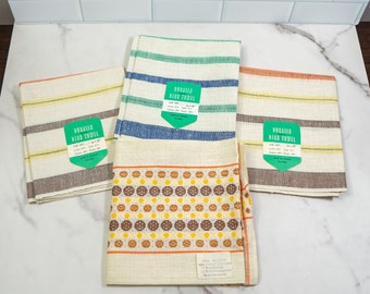 Vintage Polish Linen Cotton Tea Towel Set | Kitchen Dish Towel Lot