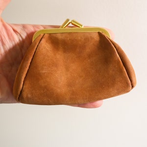 Australian Leather Coin Purse Vintage Brown Leather Change Purse image 2