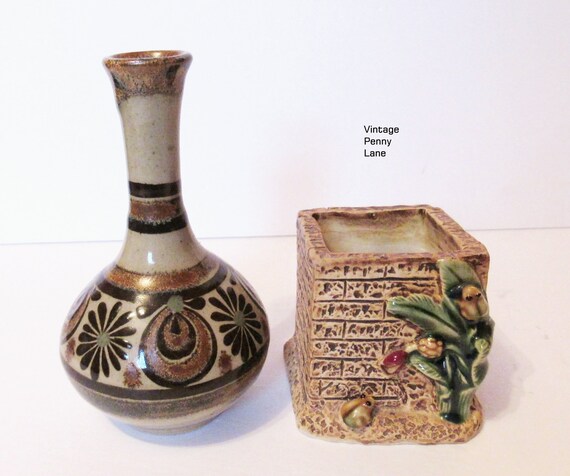 Handmade Pottery Small Planter Vase Lot Mexican Pottery Etsy