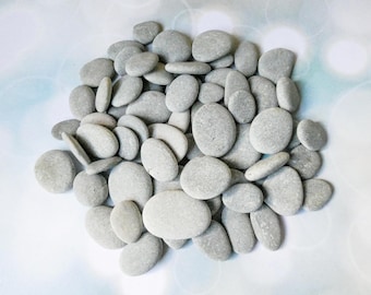 Lake Ontario Beach Pebbles, Natural Grey Stones for Crafts Terrariums Decor