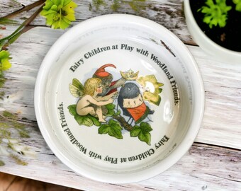 Portmeirion Enchanted Garden Porringer Bowl WOODLAND FRIENDS | Ceramic Fairy Dish