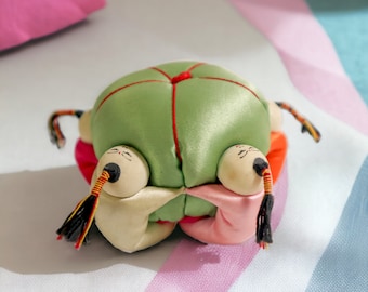 Asian Silk Pin Cushion | Chinese Japanese Pin Cushion