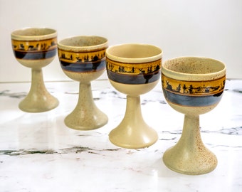 Stoneware Wine Goblets | Set of 4 | Designed by Debra Durrer for Earthart Artables