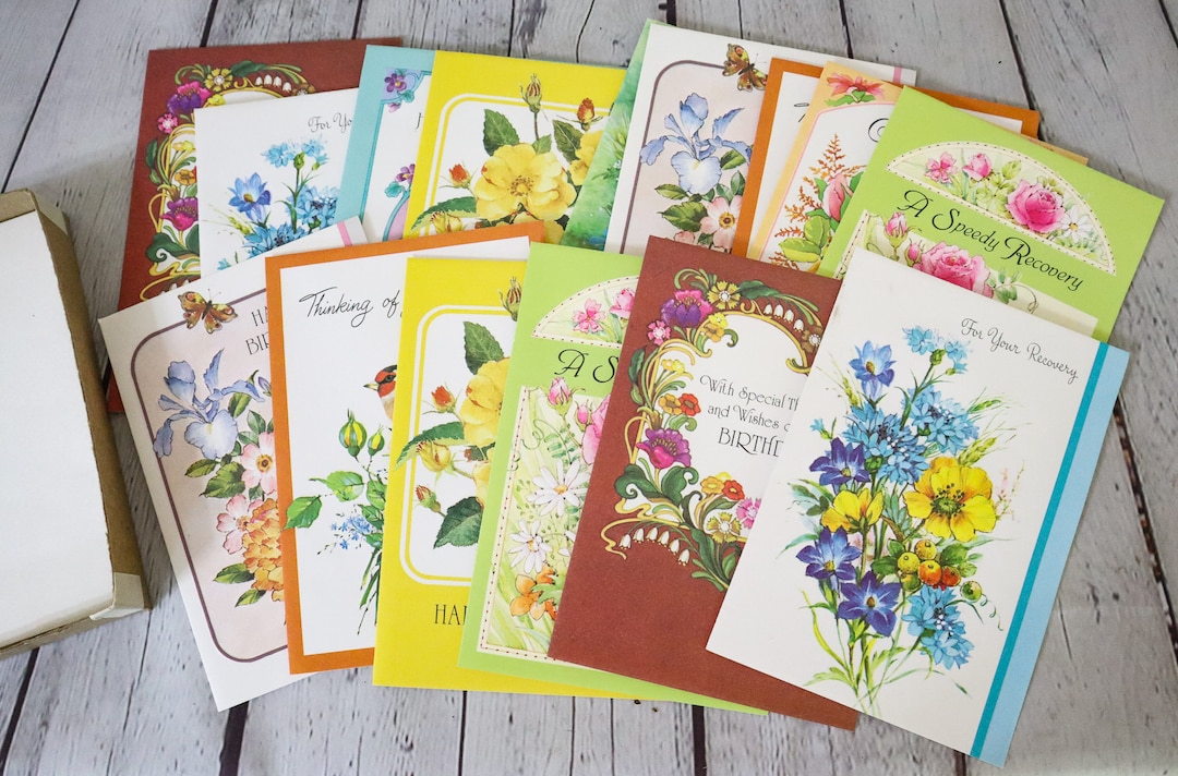Vintage Greeting Cards With Envelopes Assortment Birthday - Etsy