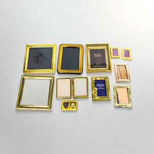 Lot of Vintage Brass & Gold Metal Picture Frames – Mixed Styles Sizes (1980s Estate Collection)