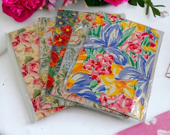 Vintage Wrapping Paper | Gift Wrap Paper Lot | Mixed Floral Flower Prints