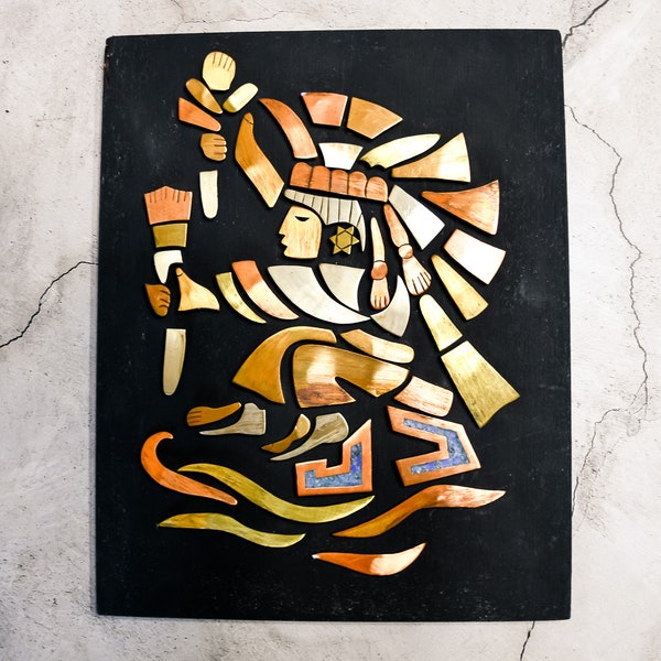 Brass Metal Art Vintage Wall Etsy