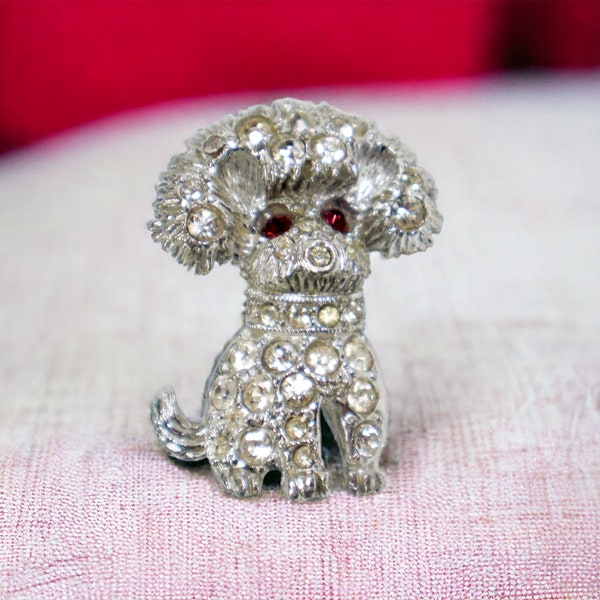 Broche terrier vintage : épingle pour chien en laiton doré Broche terrier vintage : épingle pour chien en laiton doré