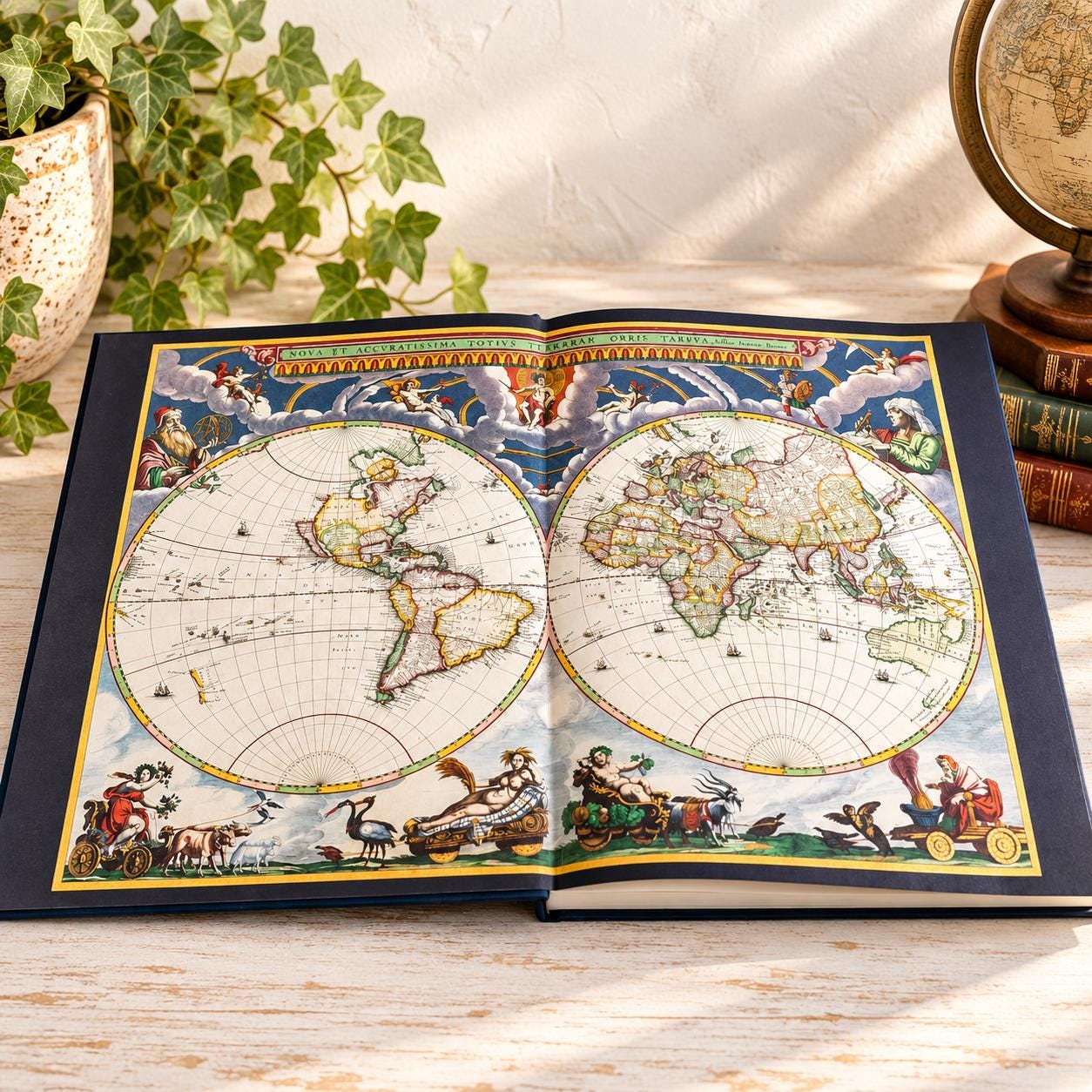 Old World Atlas Book - Etsy