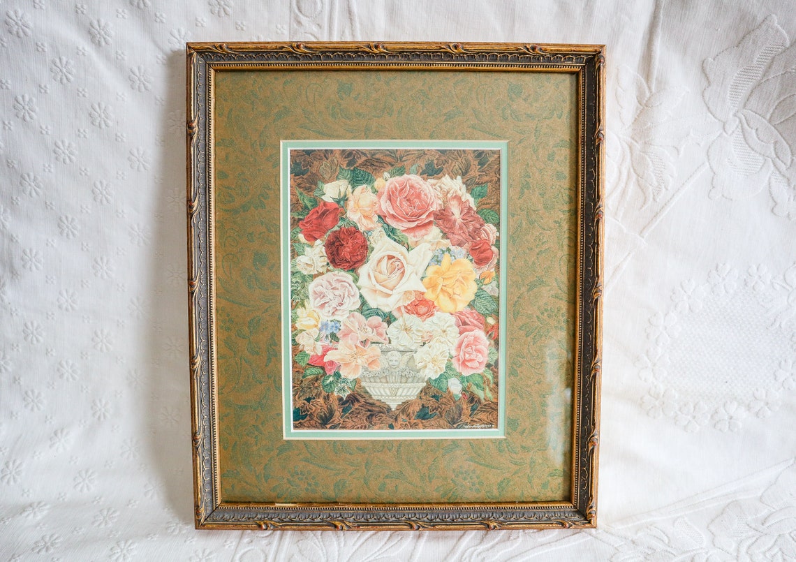 Framed Wanda Lee Burrill-Kowalczyck Floral Roses Print | Etsy