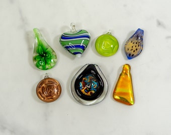 Art Glass Pendant Lot | Destash Jewelry Making