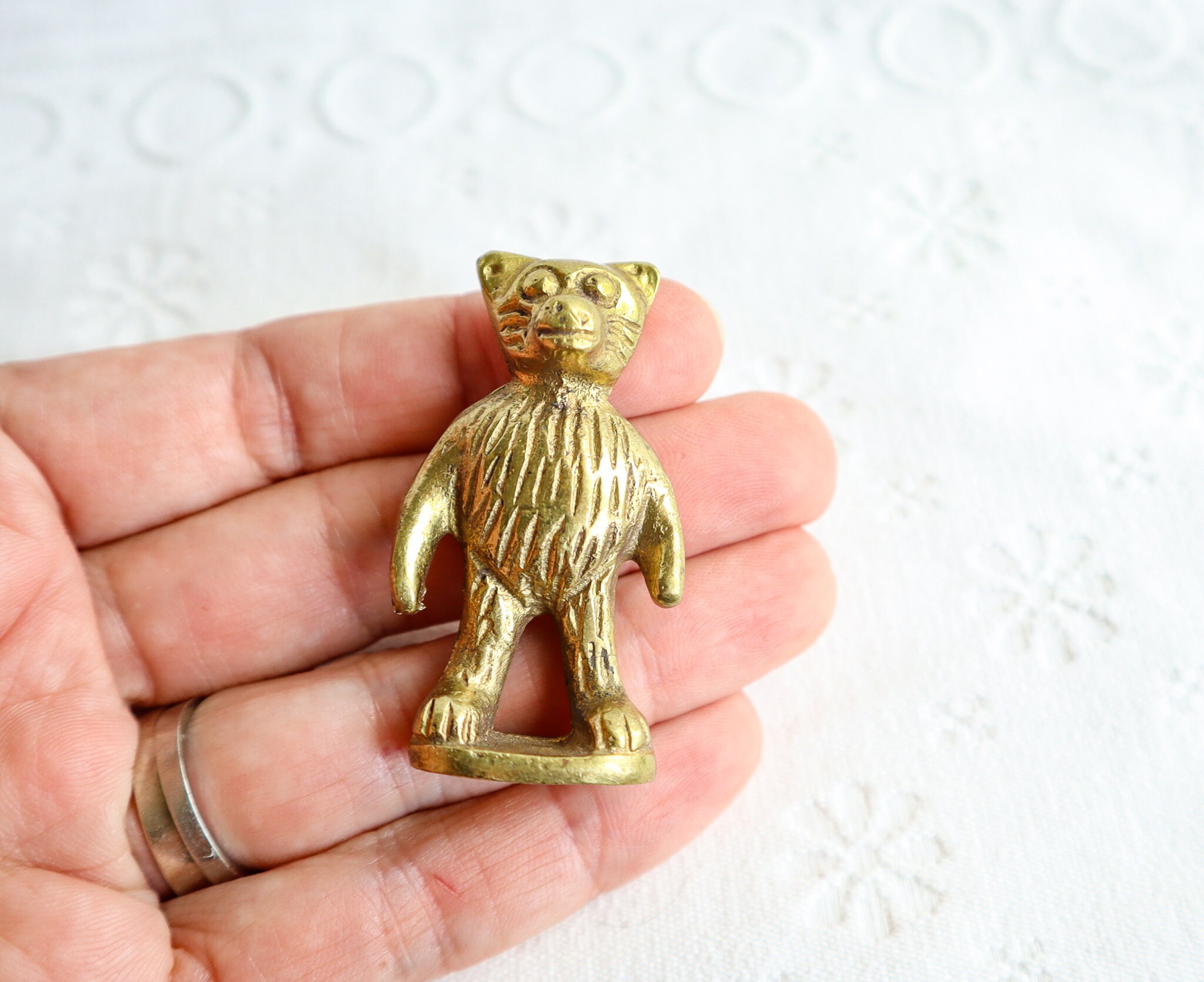 Mini Brass Figurines Miniature Vintage Metal Figurines Etsy