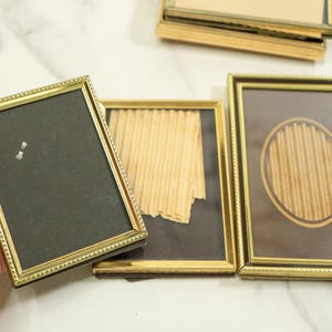 Lot of 6 Vintage Gold Metal Picture Frames – Assorted Sizes From 3x4 to ...