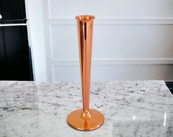 Vintage Copper Vase | Small Metal Bud Vase