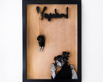 Vagabond Manga Wood Shadowbox – Musashi Miyamoto Laser Engraved Art