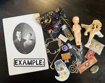 Antique and Oddity Mystery Box with Doll| Curio Bundle| Spooky Gift Box