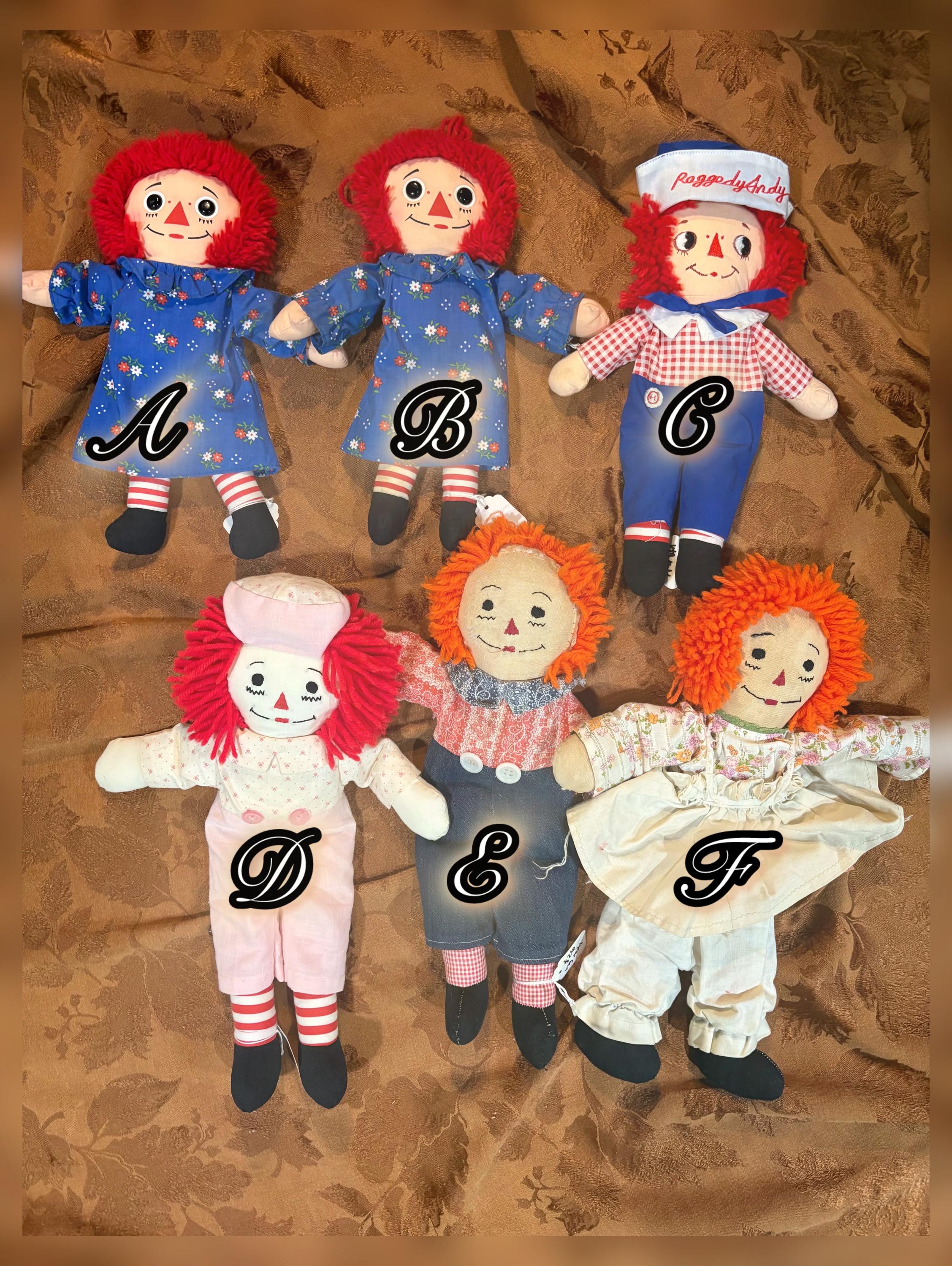 Raggedy Ann Dolls| Raggedy Andy| Annabelle - Etsy UK