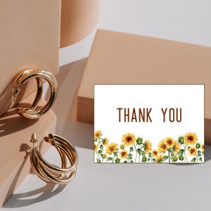 Thank You Card, Floral Thank You Card, Printable, PDF, PNG Digital Card