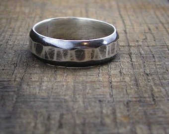 Sterling Ring -  Hammered Texture - MADE TO ORDER
