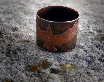 Organic Copper Ring - Eagle of Strength - MADE TO ORDER