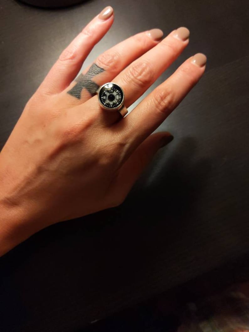 Working Compass Silver Ring MADE TO ORDER | Etsy