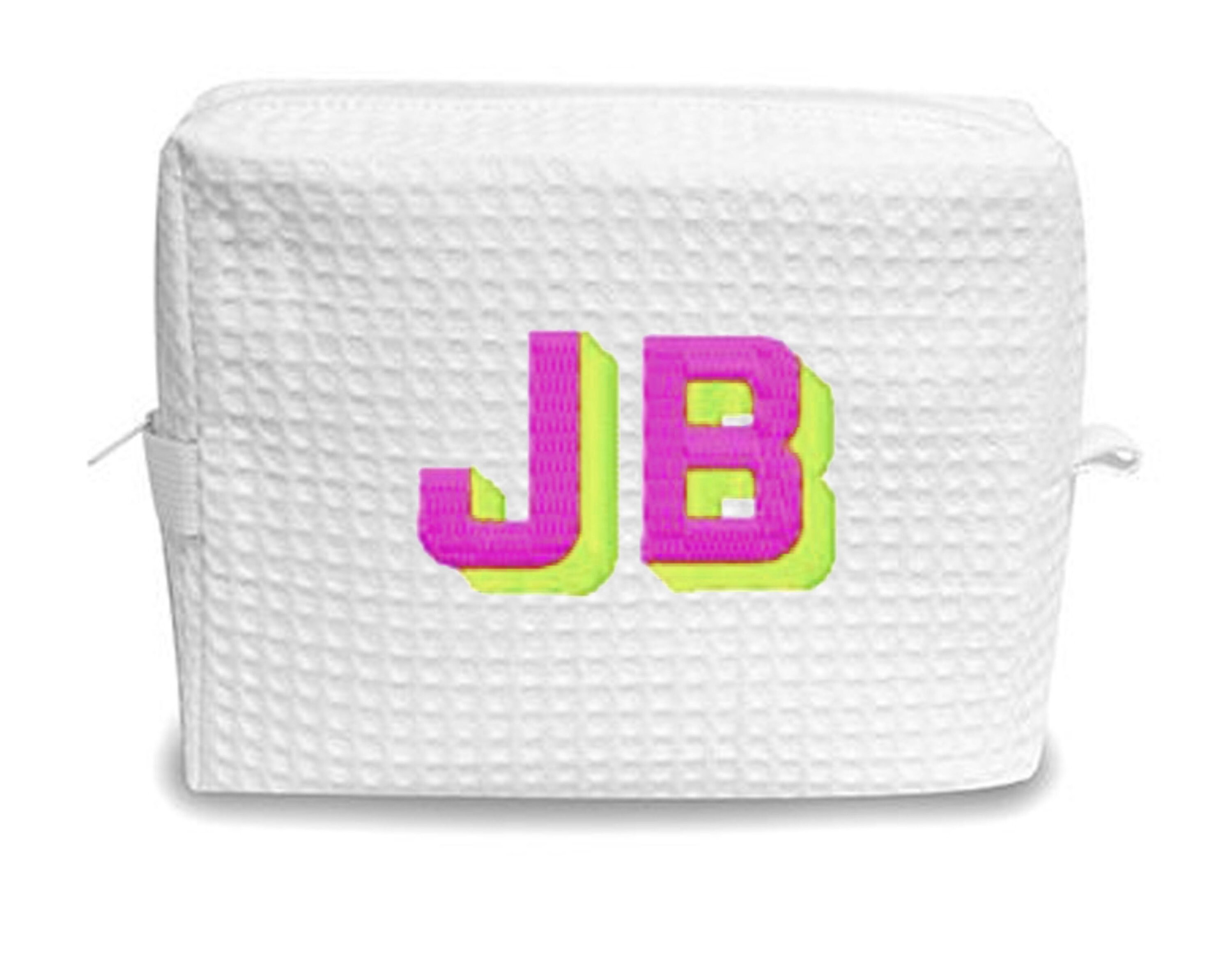 Personalized Cosmetic Case with Shadow Monogram – Cotton Sisters