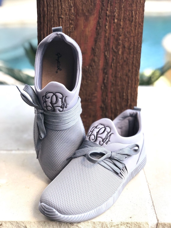 monogrammed tennis shoes