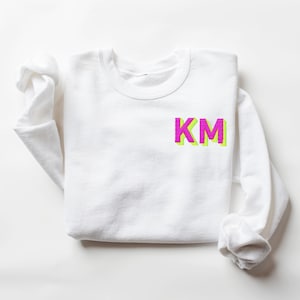 NEON Shadow Block Embroidered Monogram Sweatshirt image 5