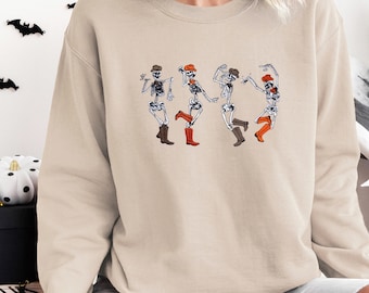 Halloween Cowboys Dancing Embroidered Sweatshirt