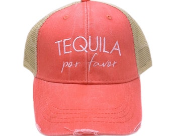 Tequila por Favor Embroidered Hat