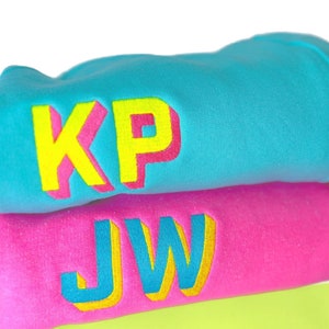 NEON Shadow Block Embroidered Monogram Sweatshirt