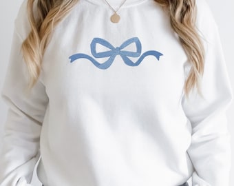 Bow Embroidered Sweatshirt