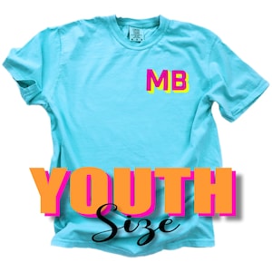 NEON Shadow Block Embroidered Monogram Youth Shirt