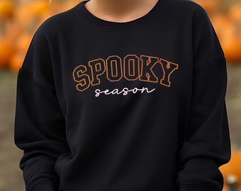 Halloween Spooky Season Embroidered Sweatshirt